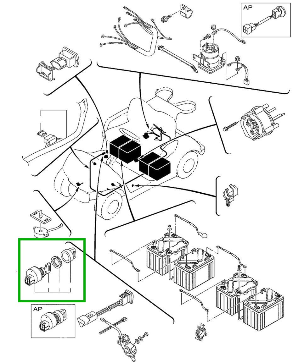 Golf Cart Key Switch | Main Switch fits for 2005-2007 G22 Models and 2007-2016 Drive and Drive2 2017-Up Gas Models PN#JW6-H2510-00
