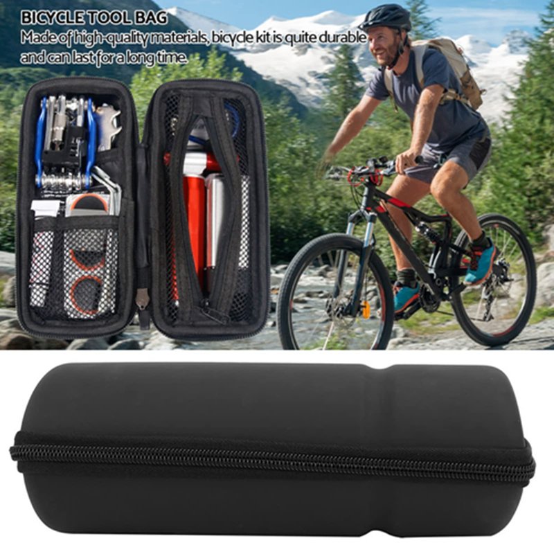 MOUMOUTEN Bicycle Tool Storage Bag, Bike Repair Tool Pod with Sealed Zipper, Bike Tire Repair Kit Bag for Bicycle Water Bottle Cage, Maintenance Kit for Cycling, MTB, Mountain, Road Bicycle