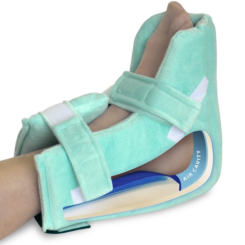NYOrtho Heel Protectors For Pressure Sores - Soft Fabric Heel Protector - Heel Offloading Boot With Cooling Gel Pack - Ankle Pillow For Ulcers - Made in USA