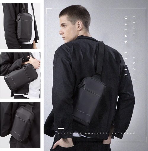 Kingsons Small Crossbody Bag - Waterproof Sling Bag with Anti-Theft Pocket | Casual Daypack for Men & Women