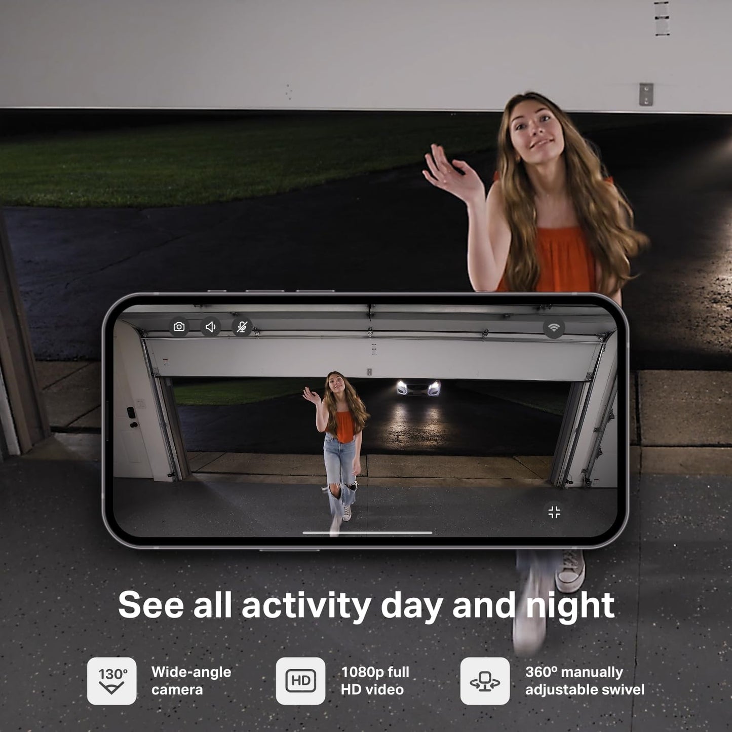 myQ Smart Outdoor Wired Camera by Chamberlain – Home Security with HD Video