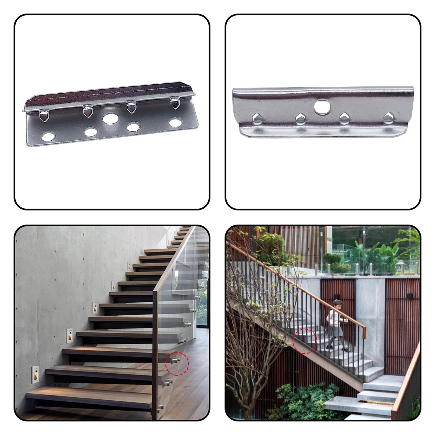 30 Pcs Metal End Clips for Rubber Webbing, 1/2 * 2" Replacement Upholstery Furniture Webbing End Clips for Sofa Chair Furniture with Screws