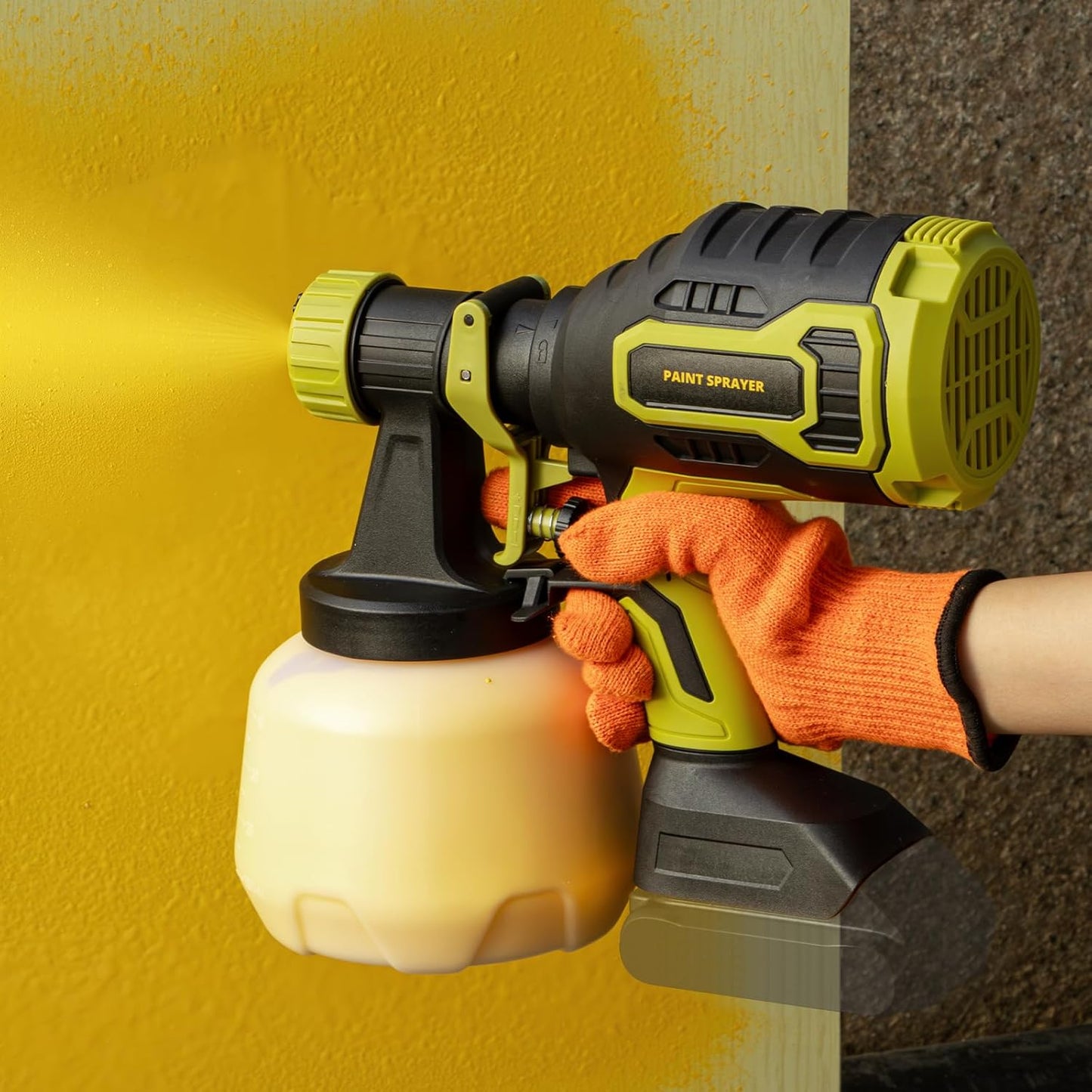 Brushless Cordless Paint Sprayer for Dewalt 20V Battery - 1200ml, 1000ml/min Flow, High Viscosity for Furniture & Cabinets
