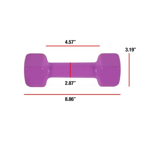 CAP Barbell Vinyl Coated Dumbbell, 8 lb Single