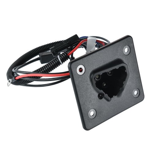 Shu-Ran Golf Cart 48 Volts Charger Receptacle, Delta-Q Battery Charger Plug with Wires for EZGO RXV 2008-Up, EZGO 2Five 2010-Up Electric Golf Cart, 3-Prong Charging Port, OEM# 602529