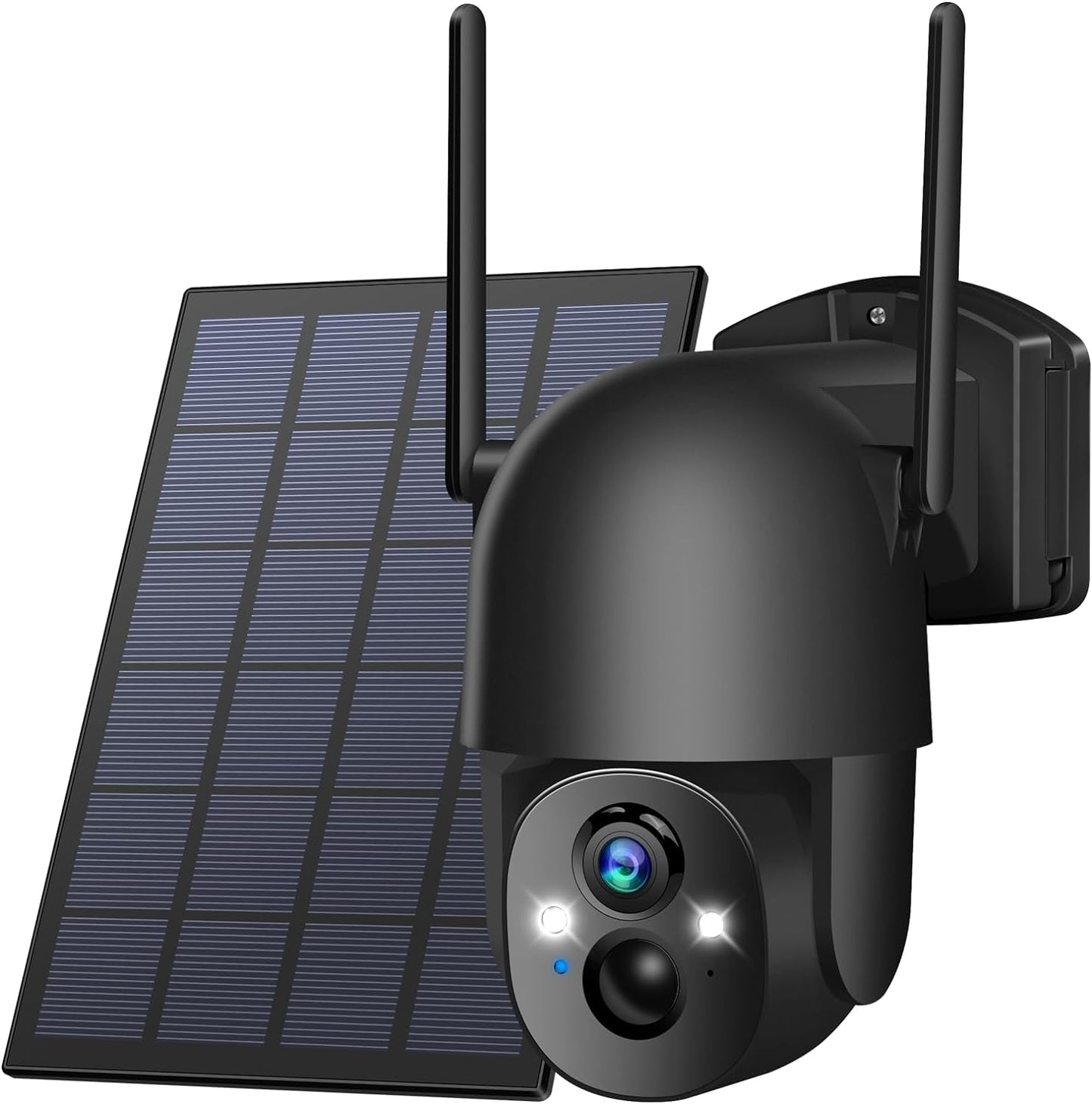 Wireless Solar Security Camera 3MP 2K FHD - 355° PTZ, Spotlight, Motion Detection, Color Night Vision