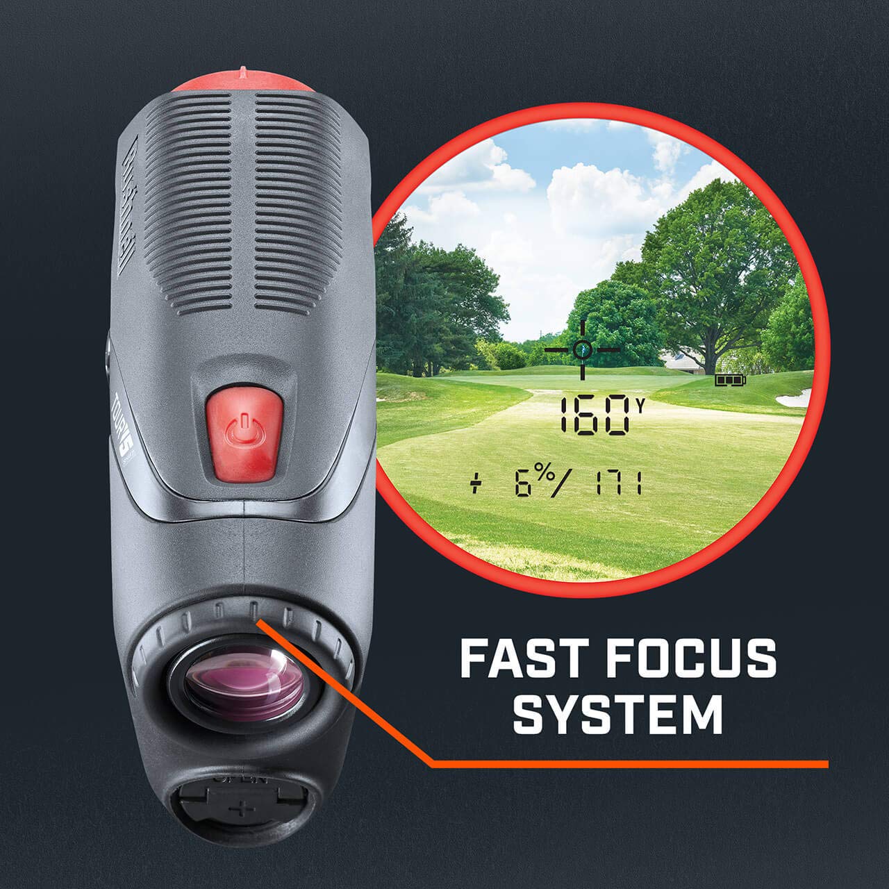 Bushnell Tour V5 Shift (Slope) Golf Laser Rangefinder Patriot Pack Gift Box Bundle with Pitchfix Tool, Case, Microfiber Towel, Two Batteries | Gift Box, Red Bow | 201911P