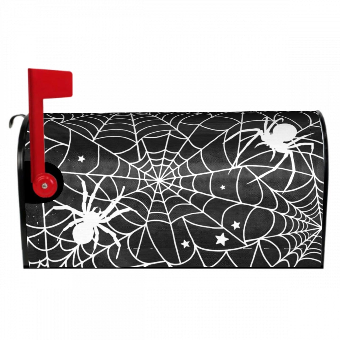 Sphragiyn Halloween Mailbox Cover Magnetic Spiders Spiderweb Mailbox Wraps Post Letter Box Cover for Garden Yard Home Decor Standard Size 21" x 18"