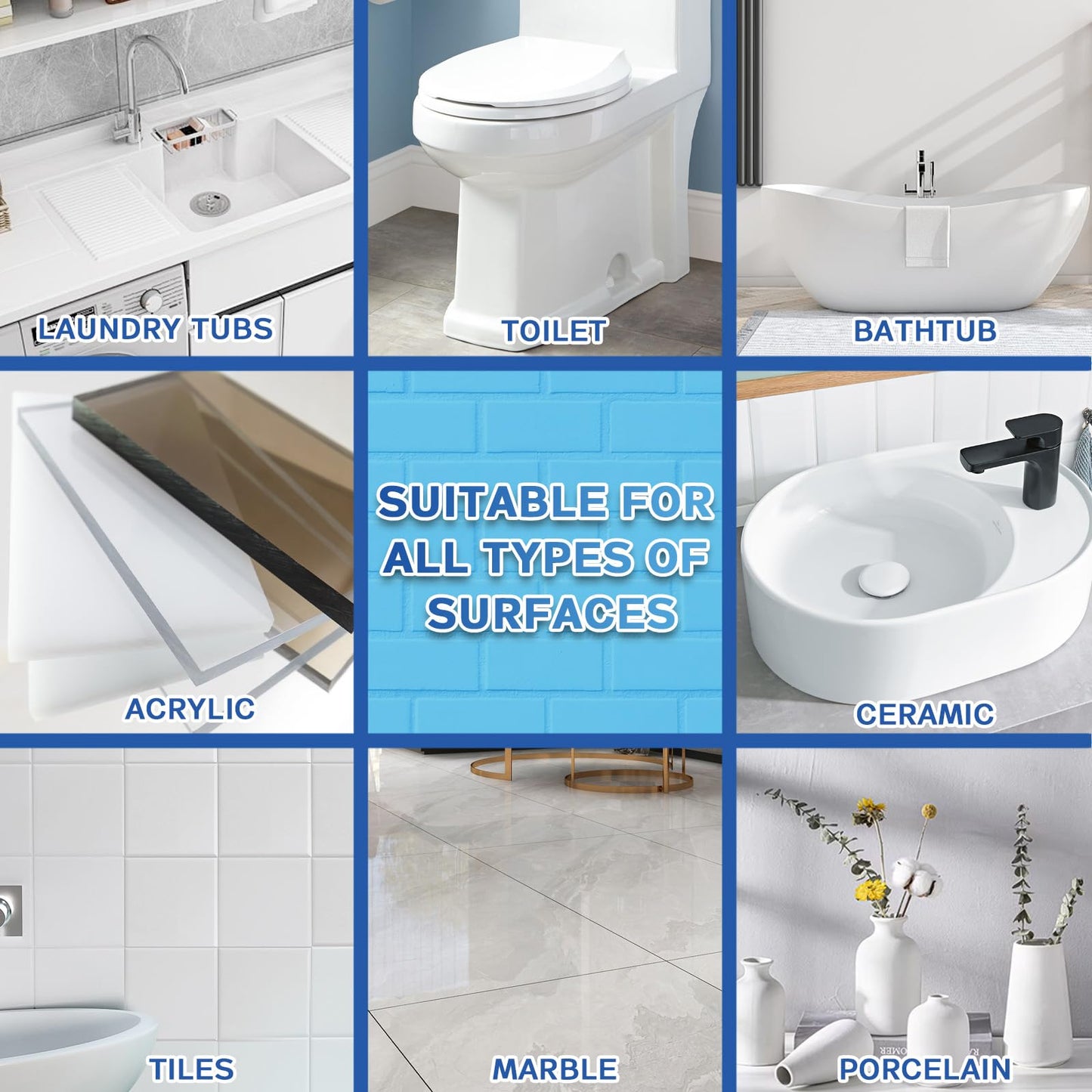 Tub and Tile Paint, White Touch Up Paint Pen for Bathtub, Repairs Countertops, Sinks, and Appliances, Porcelain Paint for Any Scratches Spots on Ceramic, Enamel, 1.5 fl Oz