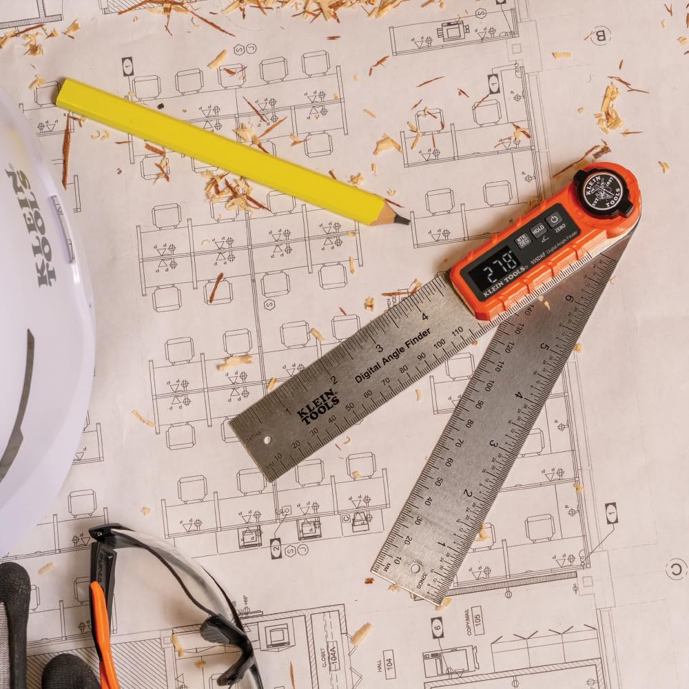 Digital Angle Finder by Klein Tools - Precision Miter Saw Protractor for Accurate Measurements