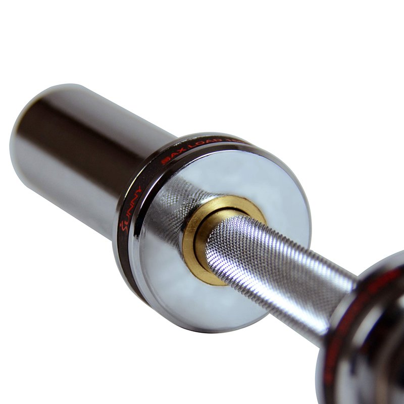 Sunny Health & Fitness OB-20 20" Olympic Single Dumbbell Handlebar with Ring Collars Medium