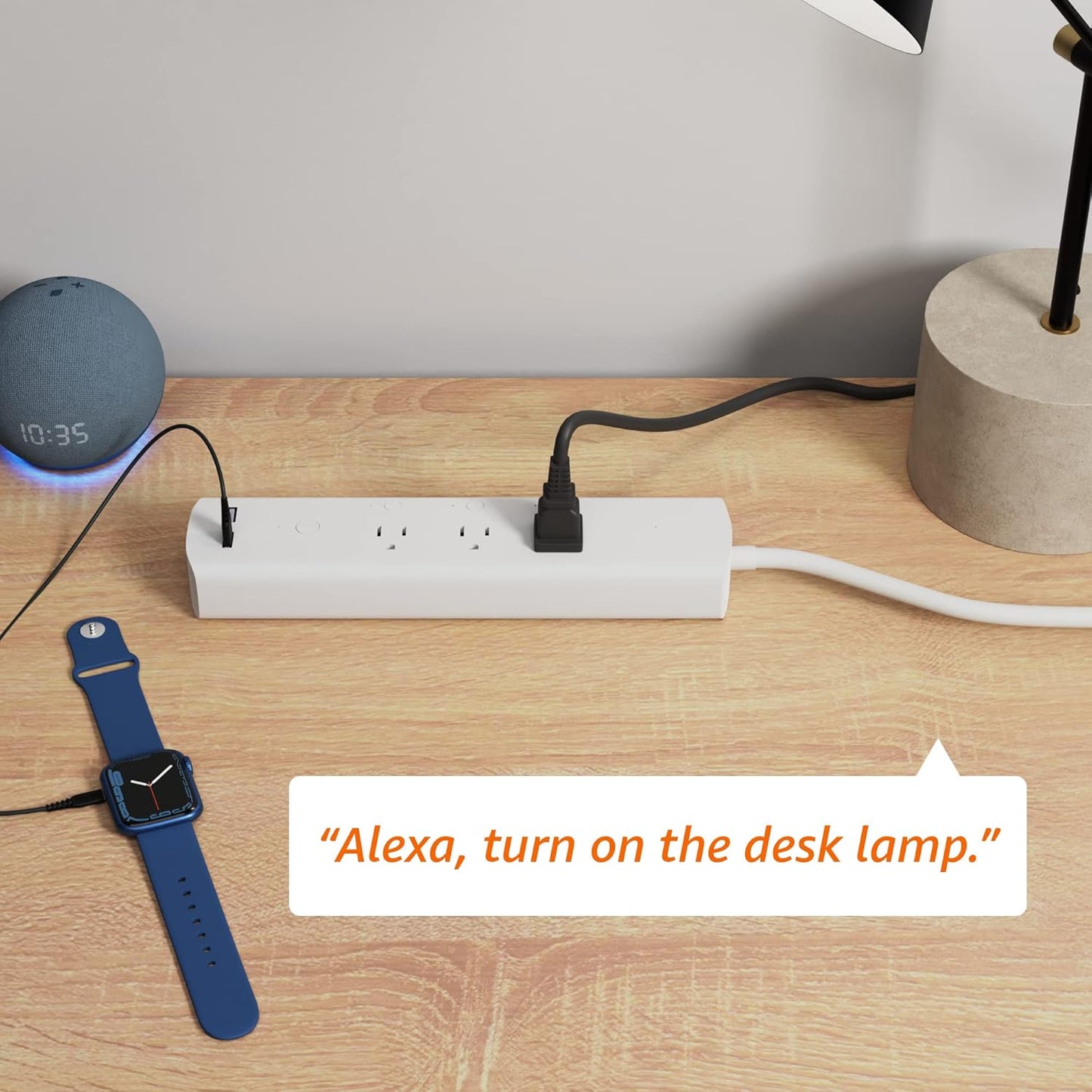 Smart Plug Power Strip with 6 Outlets & 3 USB Ports - Works with Alexa, Wi-Fi, White