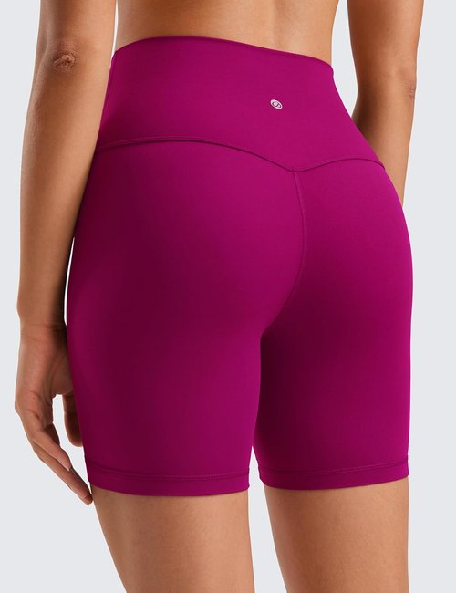 CRZ YOGA Biker Shorts - ButterLuxe High Waisted Spandex for Women | 6-Inch Workout & Running