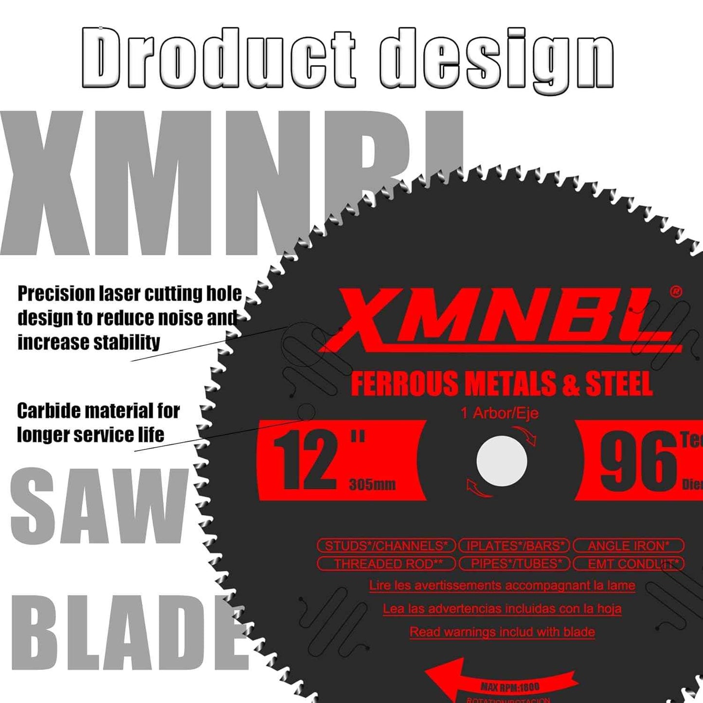 14-Inch Steel Cutting Saw Blade - 72T Carbide Replacement for Diablo D1472CF & Evolution Chop Saws