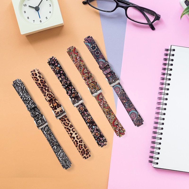 Genuine Leather Bands Compatible with Fitbit Inspire 3/Inspire 2/Inspire HR/Inspire, Classic Replacement Wristbands Straps with Quick Release Women Men Colorful Rose