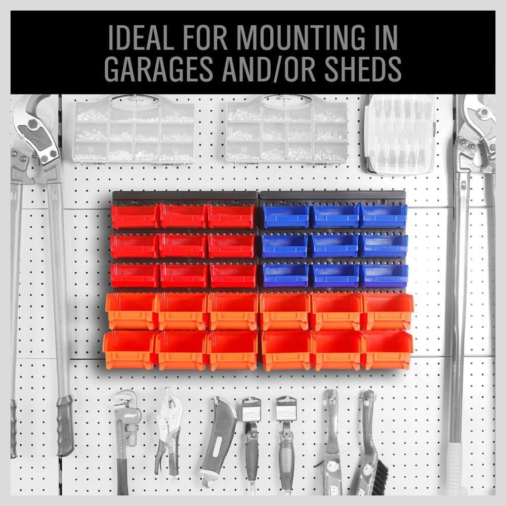Heavy Duty Garage Organization Rack - 64-Inch Tool Storage with 600LB Capacity, 4 Rails & 9 Adjustable Hooks