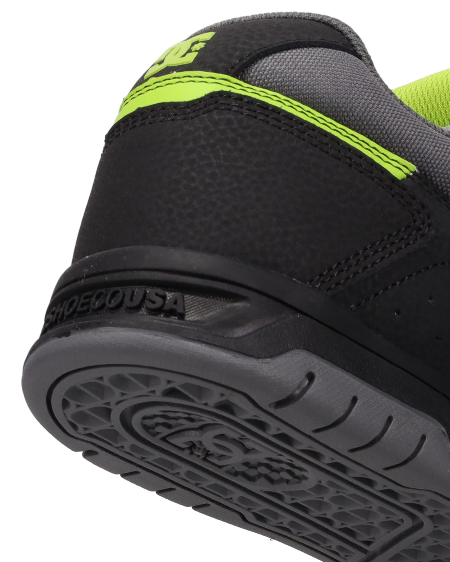 DC Men's Stag Skate Shoe, Black/Grey/Lime, 6