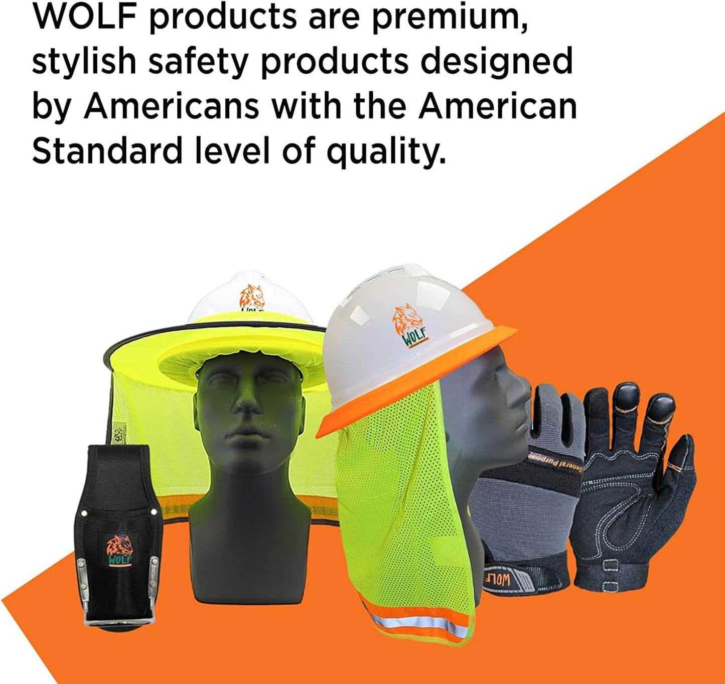 WOLF Work Gloves - Polyurethane Palm Coated Nylon for Construction & Gardening | Durable & Comfortable