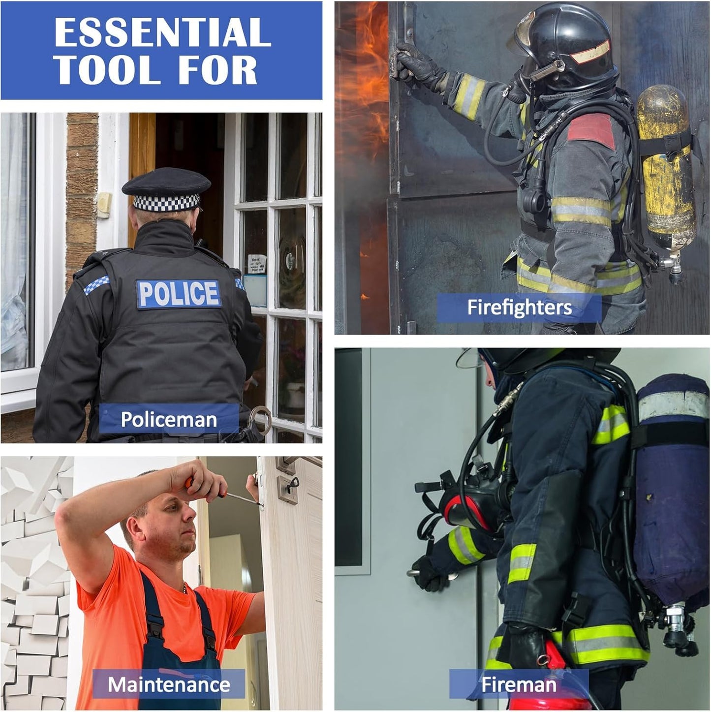 2026 Firefighter Multi-Use EDC Tool – 2 Pack Compact Hand Tools for Training, Fire Safety, Rescue & Everyday Use, Durable Stainless Steel