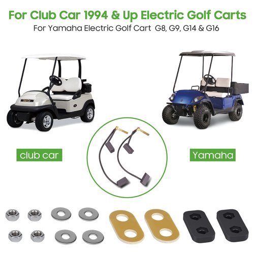 10L0L Golf Cart Motor Brush Kit for Yamaha G8 G9 G14 G16 and Club Car Electric 1994-up and, G.E Electric Golf Cart,48V 36 Volt Motor Terminal Hardware Bushing Kit