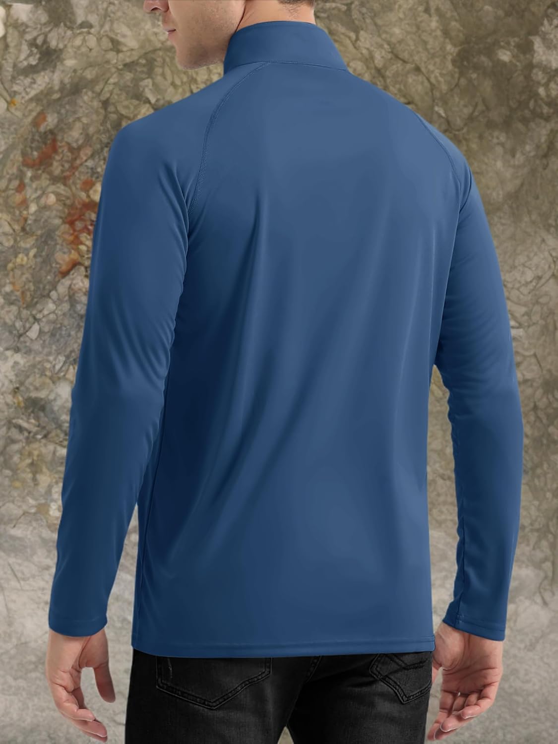 TACVASEN Men's Long Sleeve Athletic Shirt - UPF 50+ Sun Protection Rash Guard | Ideal for Outdoor Running
