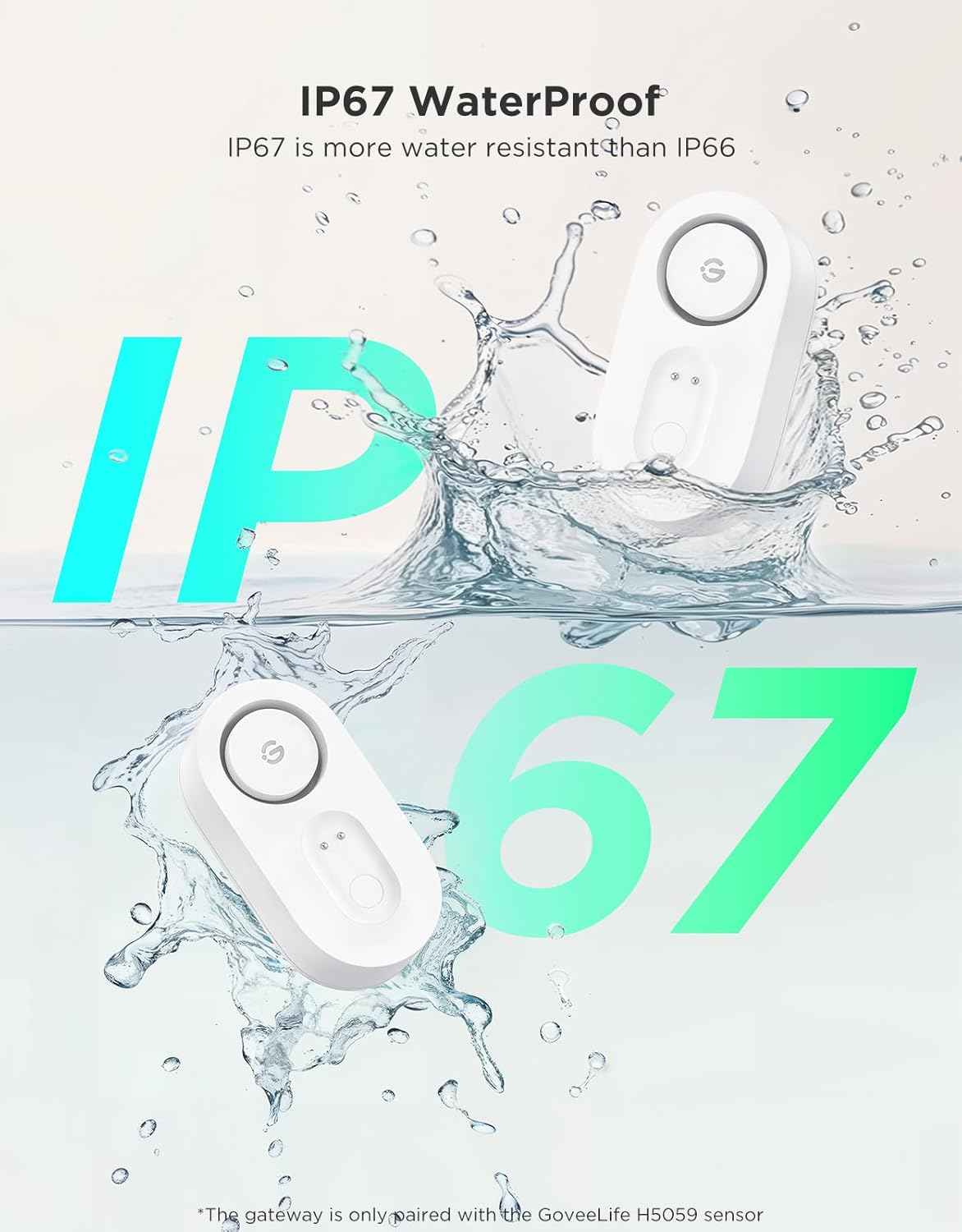 WiFi Smart Water Leak Detector - 3 Pack with 1804ft Range & 5-Year Battery Alerts