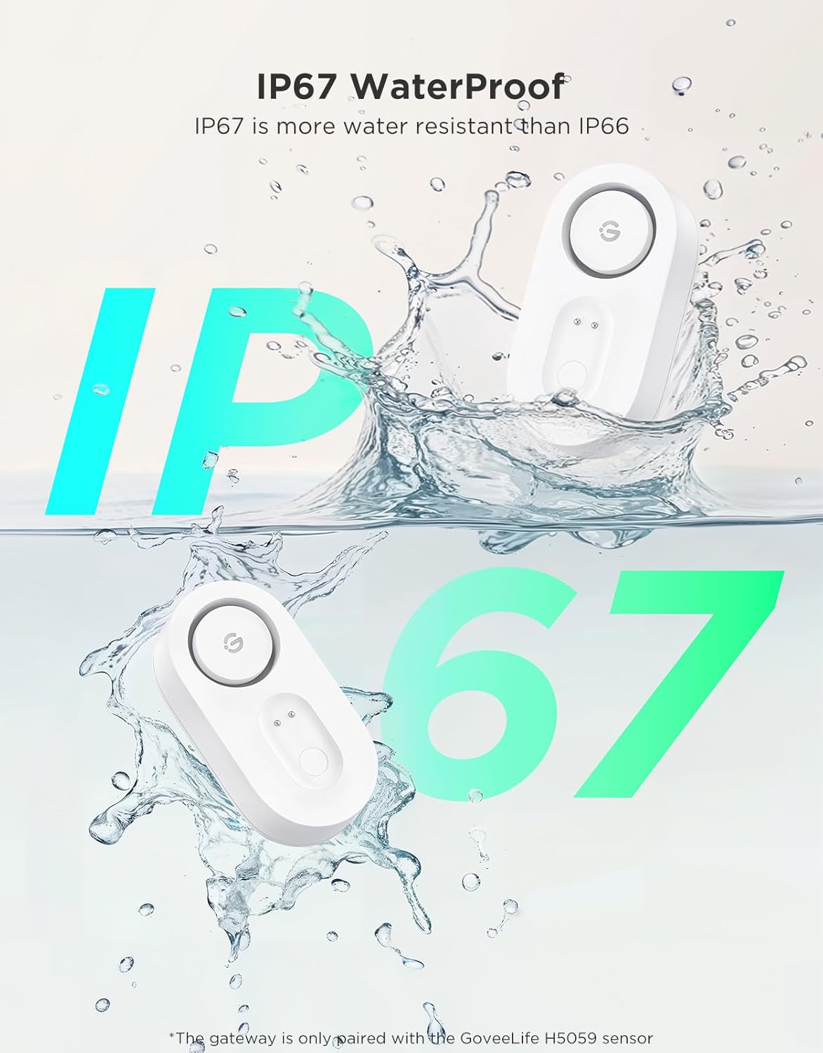 Smart Water Leak Detector with WiFi & 1804ft Range - 3 Pack, 5-Year Battery Life