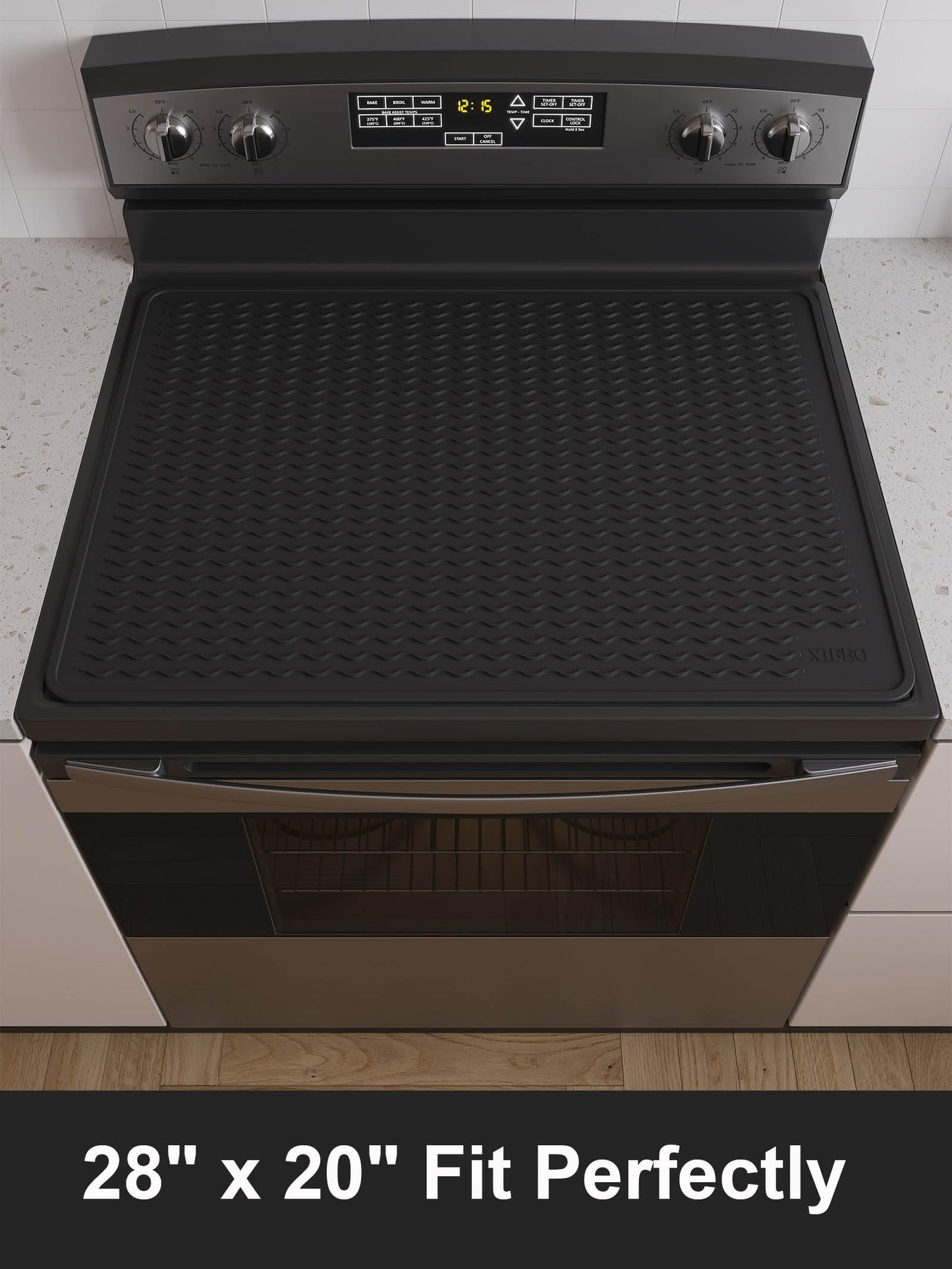 XiFEO Stove Top Covers for Electric Stove, Food Grade Heavy Duty Silicone Glass Stove Top Cover Protector, Induction Cooktop Protector, Heat Resistant Range Ceramic Stove Top Covers Mat, Oven Cover