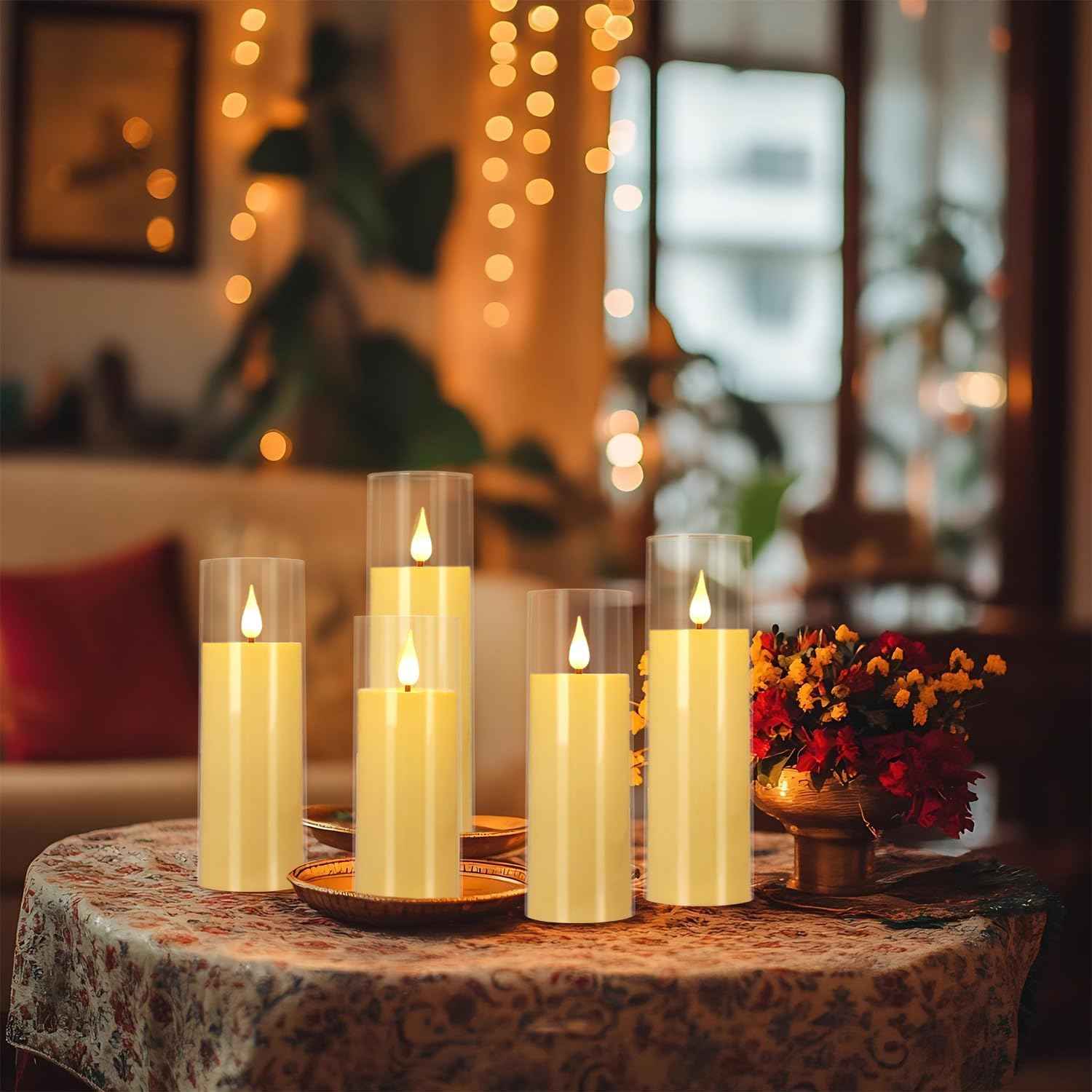 24-Pack Remote Control LED Flameless Candles - 3D Flame Timer Candles for Home, Weddings & Holidays