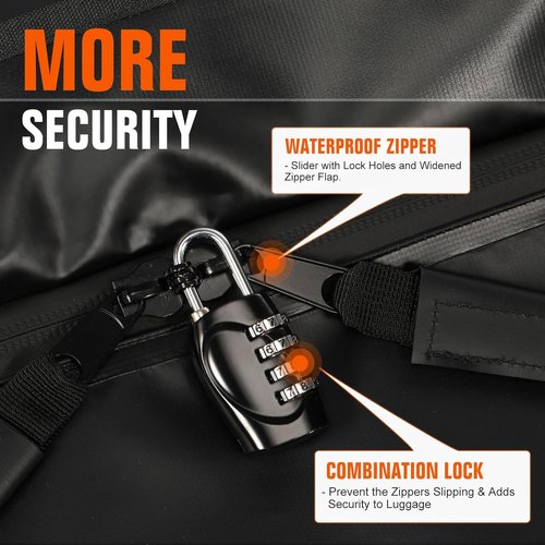 ACLONG Rooftop Cargo Carrier Bag - 21 Cubic Feet Waterproof Heavy Duty for All Cars | Includes Anti-Slip Mat & Luggage Lock