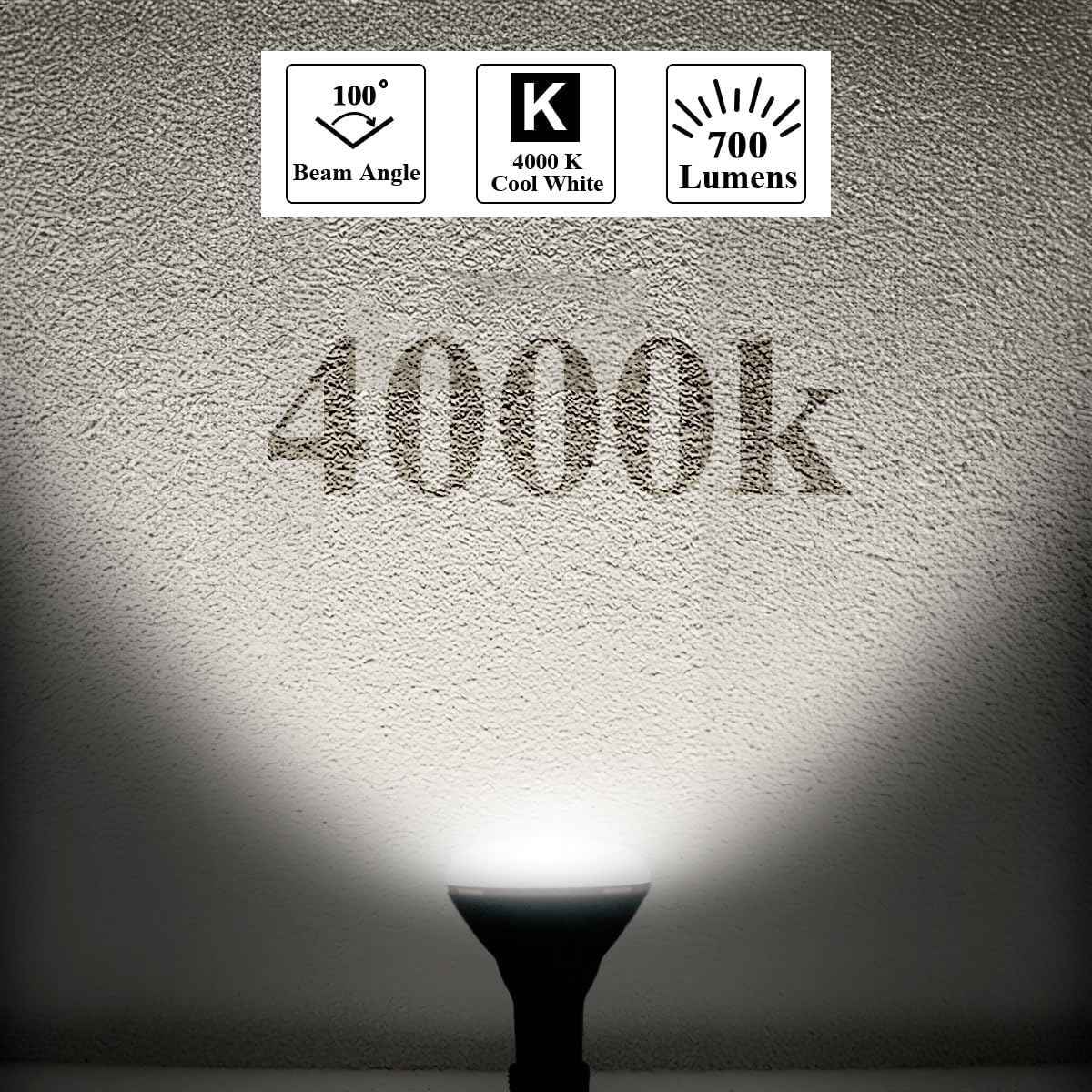 BR30 LED Bulbs 36-Pack - 65W Equivalent, 5000K Daylight, Dimmable, Flicker-Free, Energy Efficient E26 Base