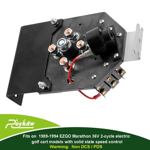 Roykaw EZGO Marathon Forward and Reverse Switch Assembly for 36 Volt Golf Cart 1989-1994.5, Replaces OEM # 25396-G2, 21744-G1