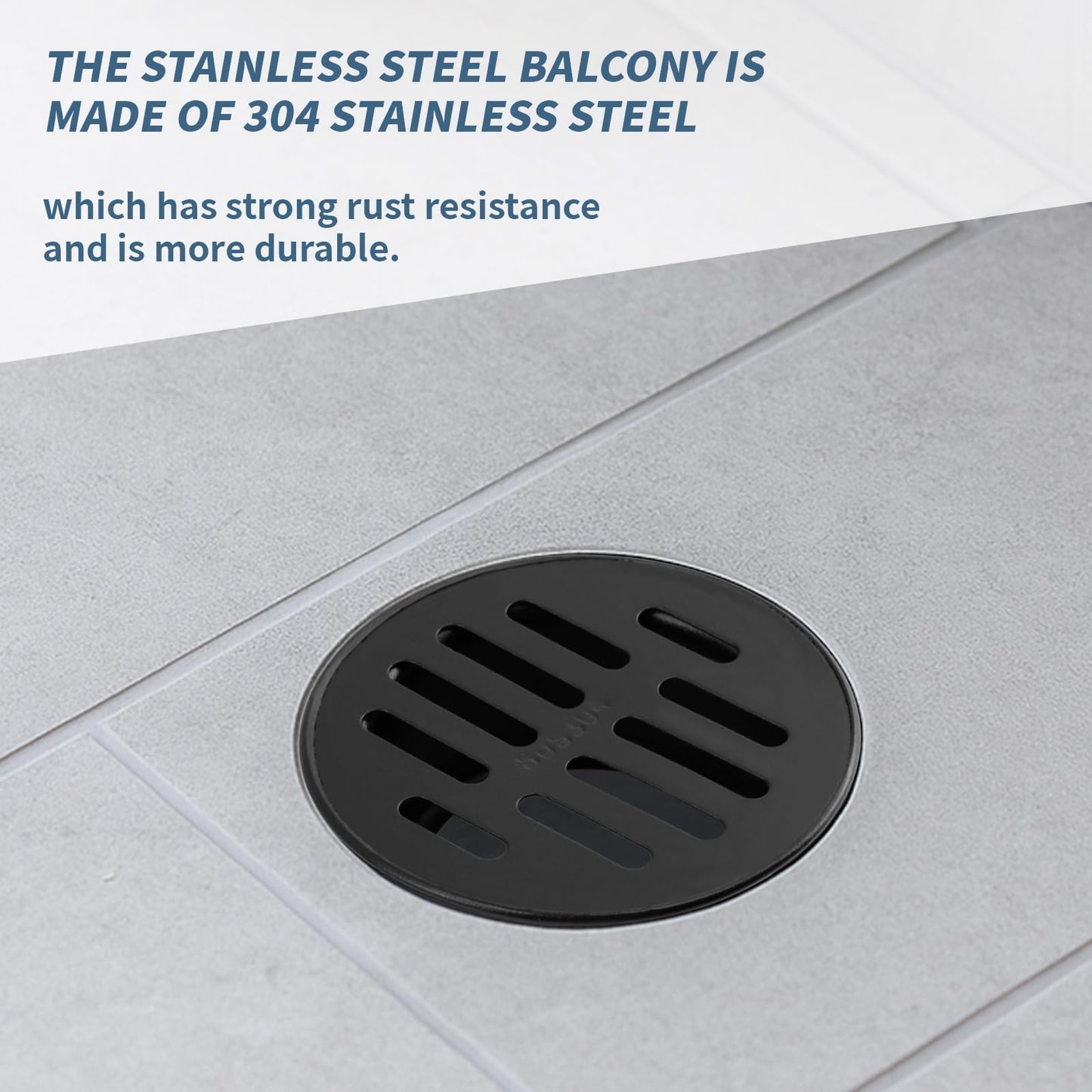 Antrader 1pcs Round Floor Drain Cover,4 Inch Stainless Steel Floor Drain,Sewer Drain Cover for Outdoor Yard Pipe Roof Balcony