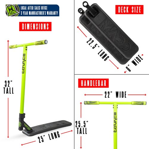 Madd Gear Bounce Trampoline Pro Scooter - Great for Practice (Green)