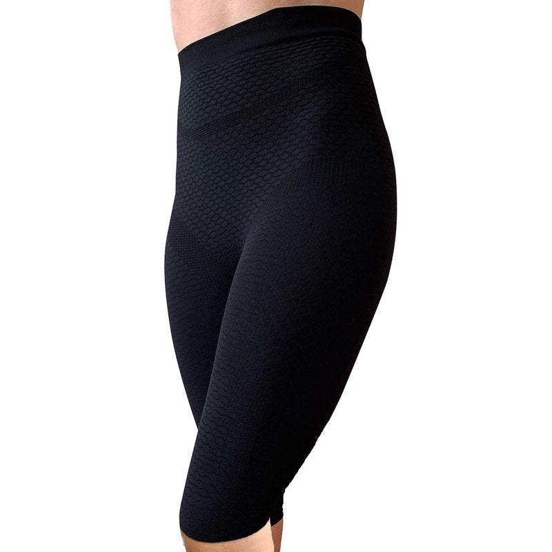 Bioflect® Compression Shorts with Bioactive Raised Massaging Knit for Support and Comfort - M/L Black