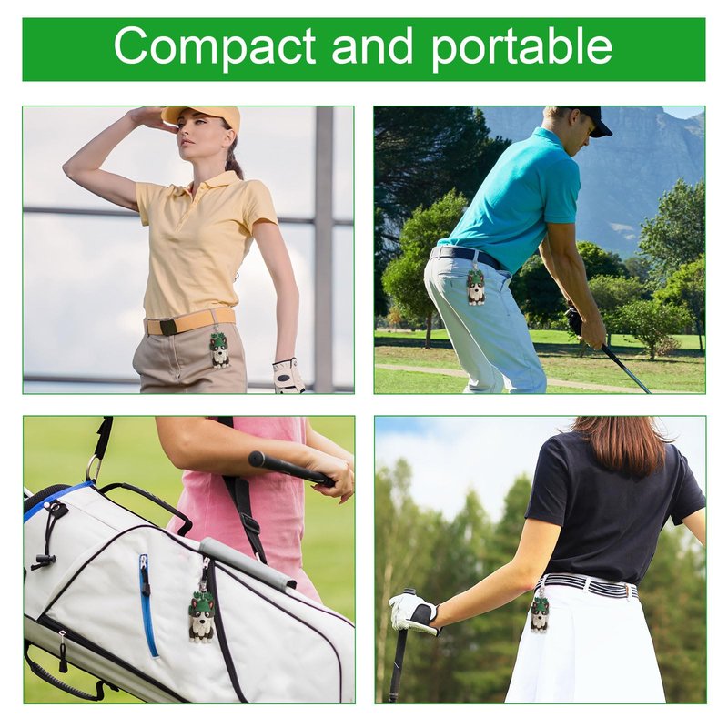 Penitue Dog Caddy Golf Tee Holder Bag Accessories, Including 8 Golf Ball Tees Creative Cute Puppy Holder Set for Women Men Golfers Attaching to Backpack Shoulder Bag Belt