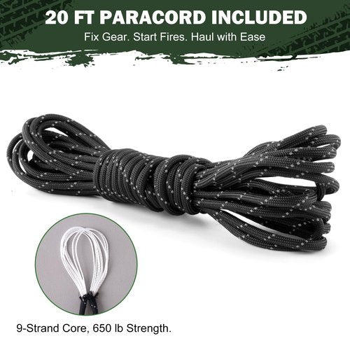Life Emergency Tent Survival Shelter - 2 Person Mylar Emergency Shelter Tube Tent, All-Weather Survival Kit for Outdoor Camping & Bug Out Bag Gear with Whistle & Paracord