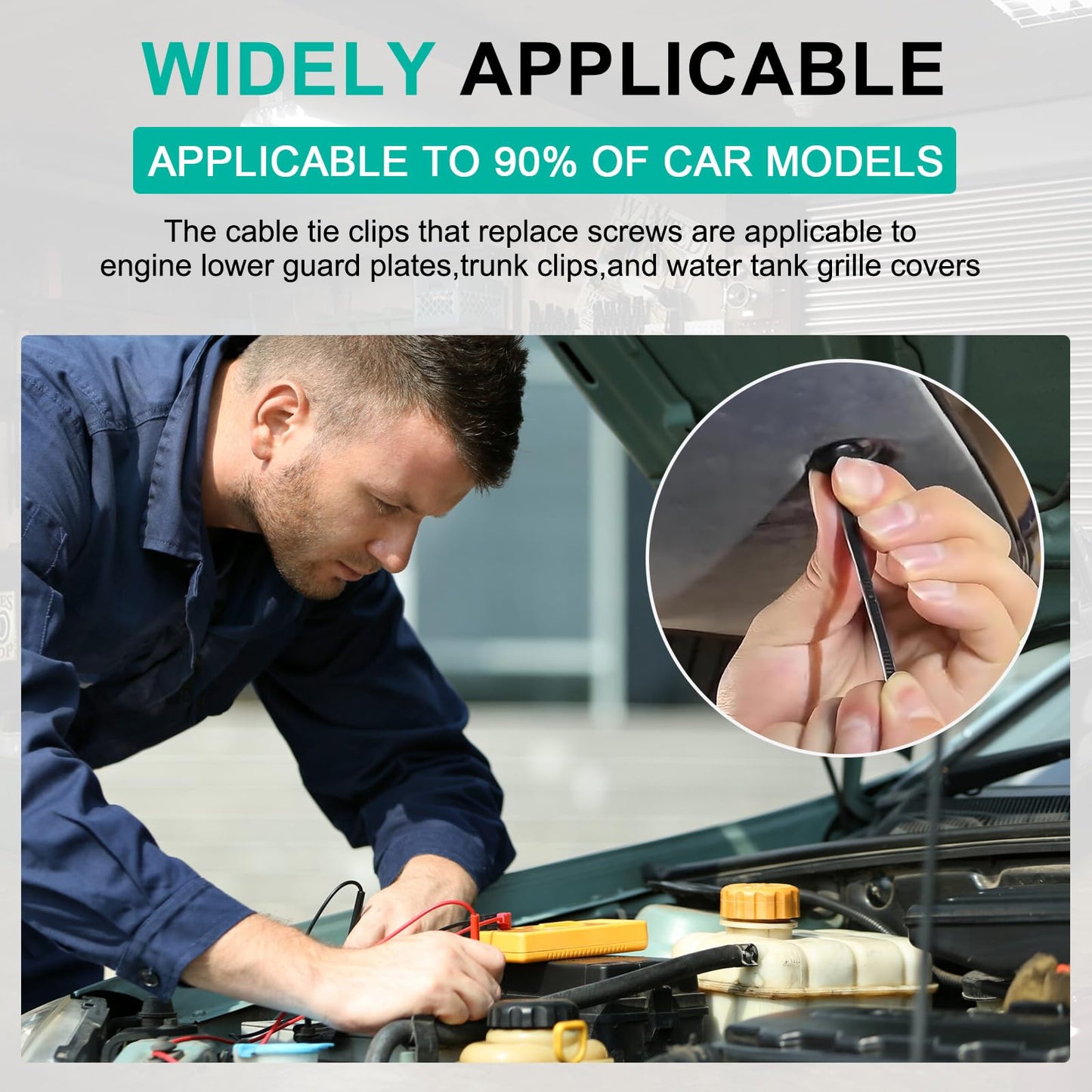 150Pcs Nylon Universal Cable Tie Buckle - New Multifunctional Nylon Zip Ties, Heavy Duty Plastic Rivet T Zip Ties Style, for Daily Maintenance And Fixing Of Automobiles