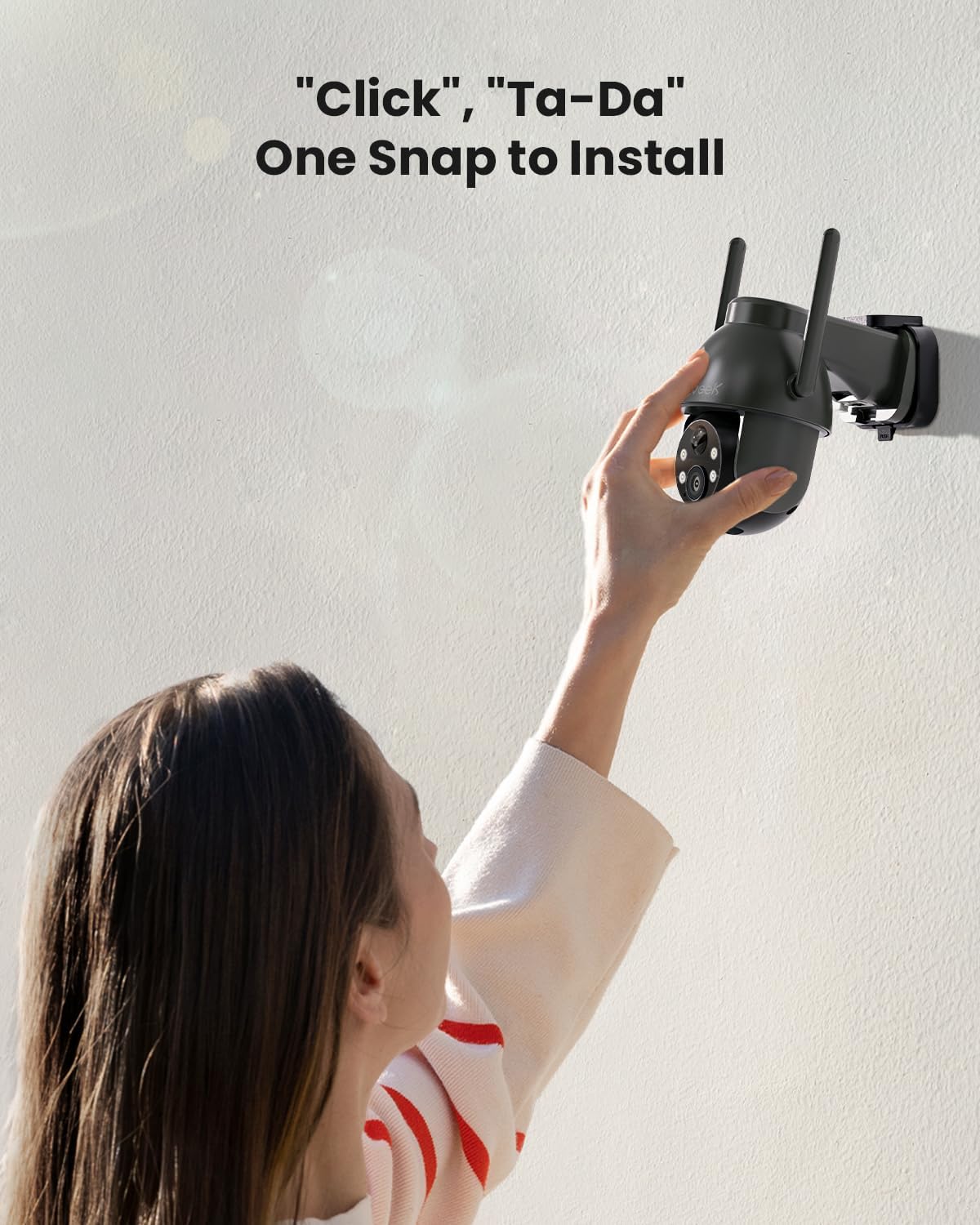 2K Solar WiFi Security Camera - Wireless Outdoor Surveillance with 360° PTZ & Night Vision