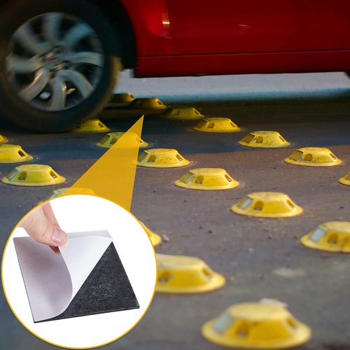 Gueevin 20 Pcs Adhesive Pads - Industrial Grade Glue for 4 Inch Driveway Reflector Markers