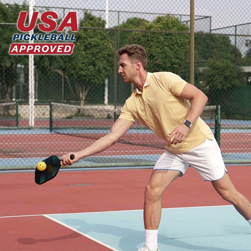 Orca Paddle Co. Charter Pickleball Paddle Set of 2 with 4 Pickleballs, 1 Mesh bag - Lightweight Racket for Beginners, Intermediate, Advanced Players - Premium Pickle-Ball Equipment and Accessories