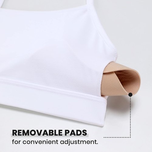 CRZ YOGA Y Back Sports Bra - Padded Racerback for Low Impact Yoga & Workout | Butterluxe Fabric