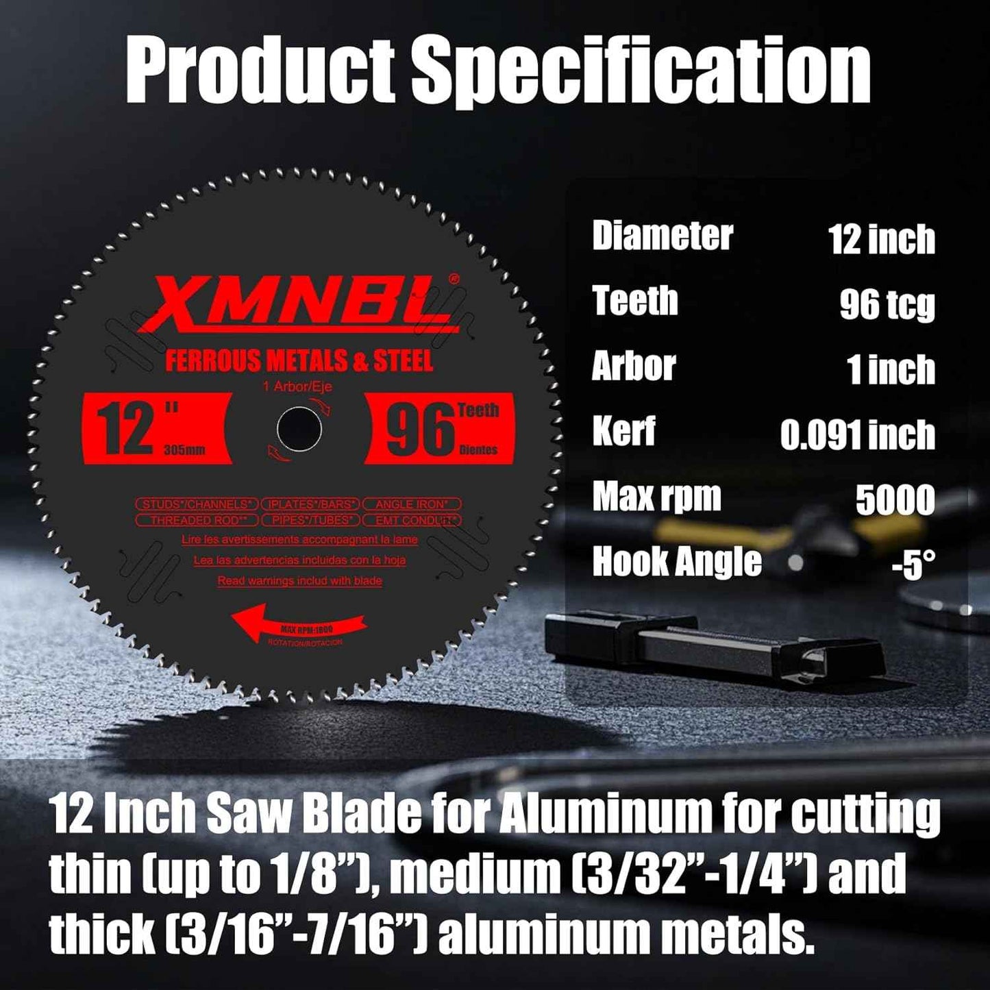 14-Inch Steel Cutting Saw Blade - 72T Carbide Replacement for Diablo D1472CF & Evolution Chop Saws