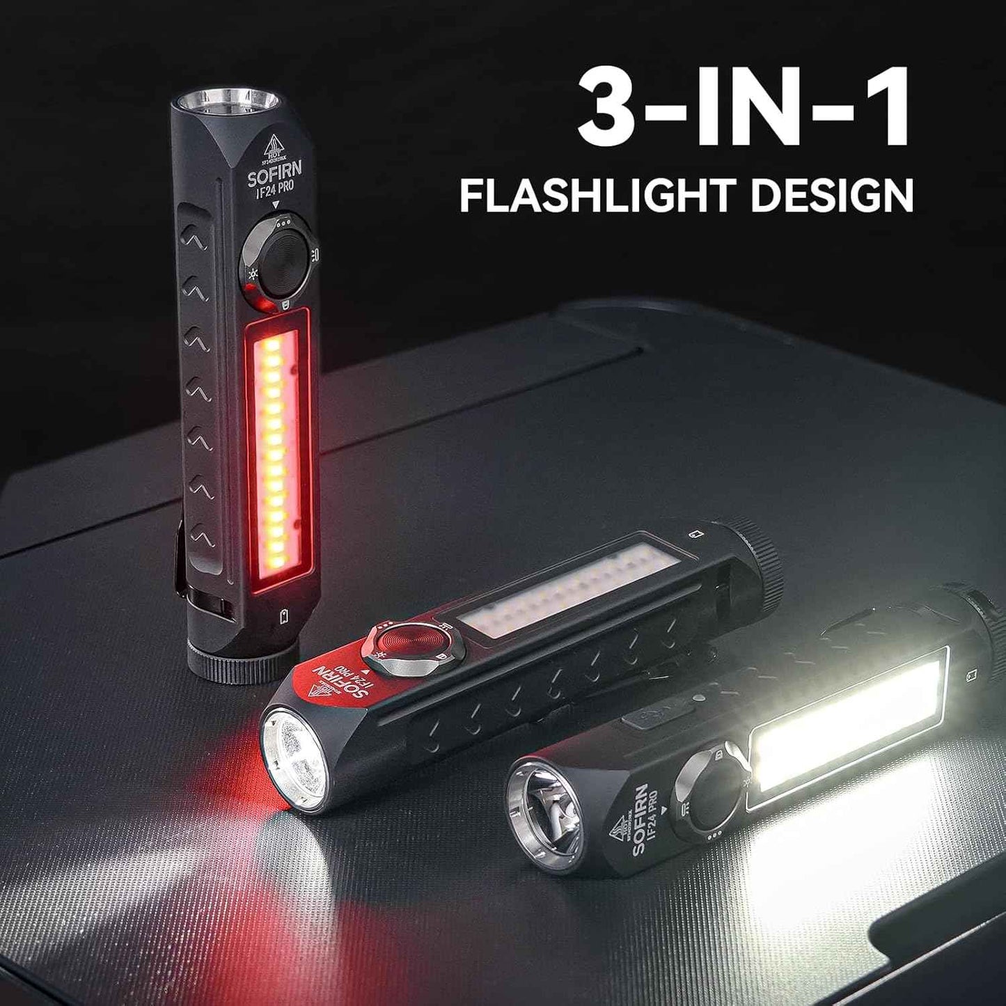 1800LM Rechargeable LED Flashlight - Sofirn IF24 Pro, Waterproof & Magnetic for Camping & Emergencies