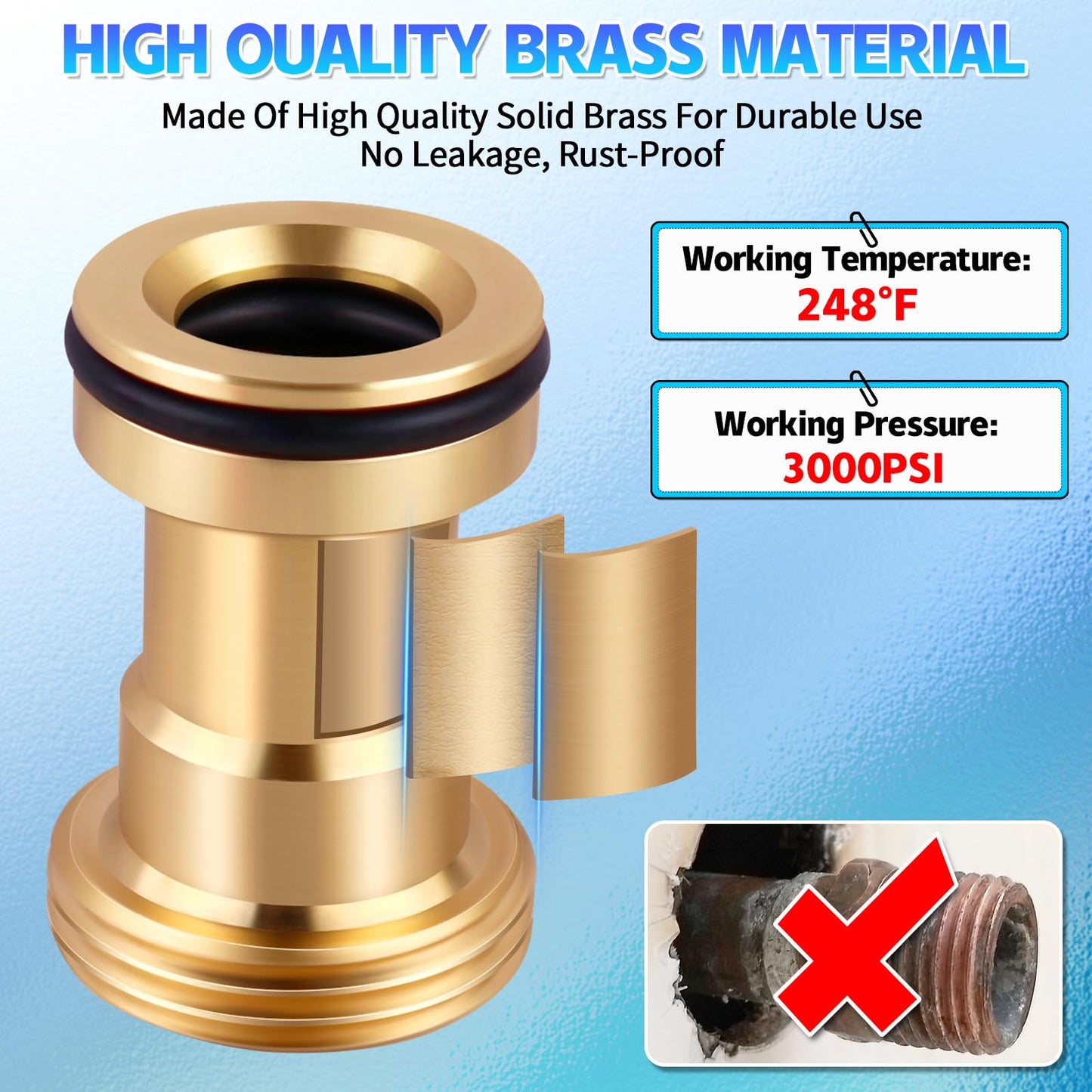 Brass Tub Spout Adapter, RP33794 Tub Spout Repair Kit for Slip-on Diverter, Replacement Kit for Delta Faucet