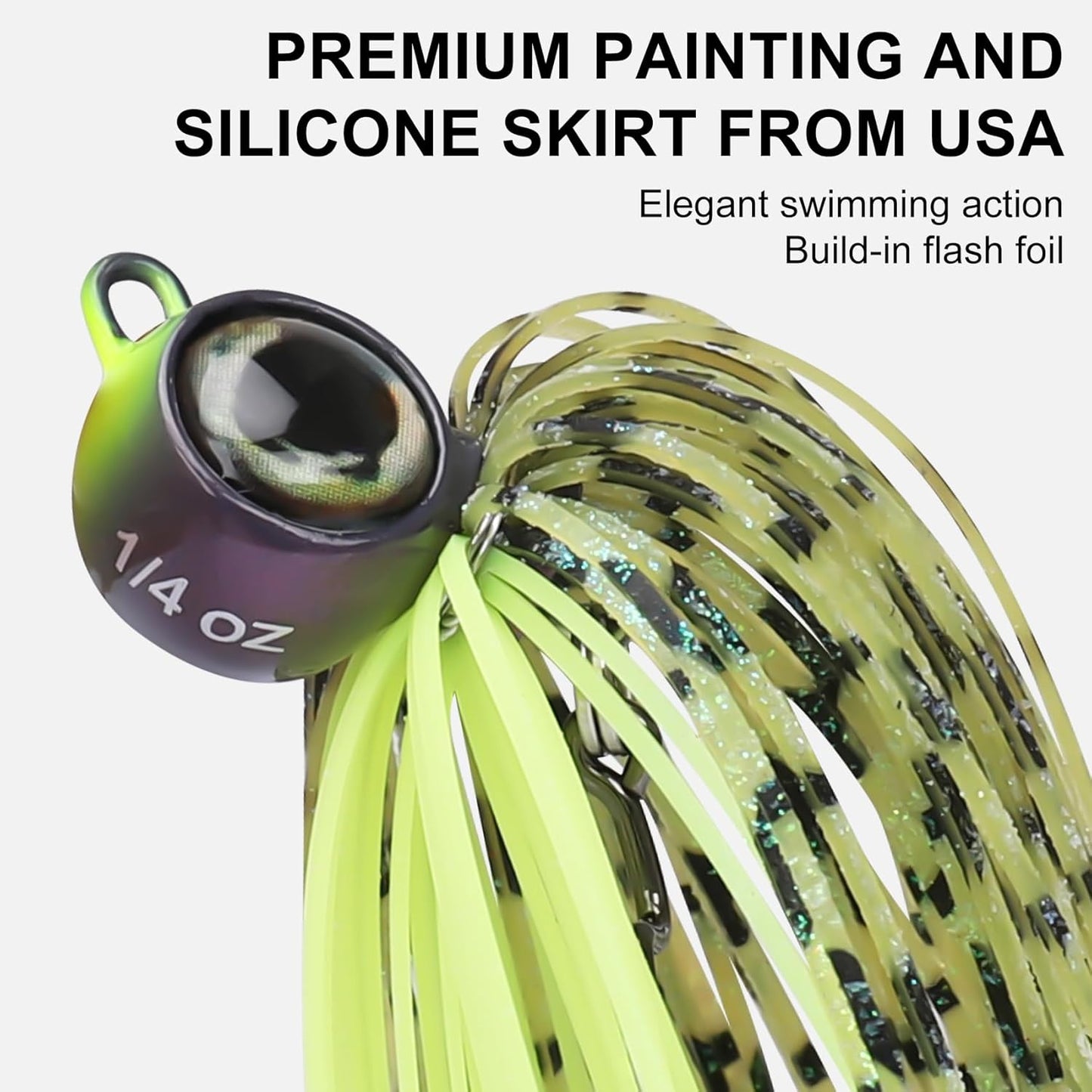 TRUSCEND Fishing Jigs - Ultra Smooth Teflon Hook & Titanium Weed Guard | Perfect for Crappie, Bass & Trout