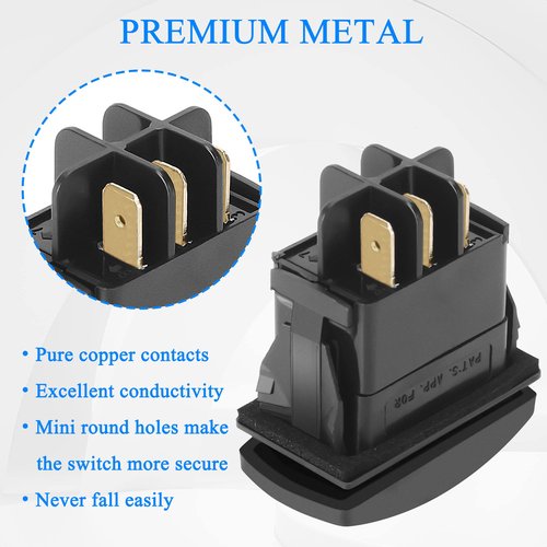 Forward Reverse FWD REV Switch 48V for Since 1996 Electric Golf Cart Club Car DS/Onward/Tempo/Precedent, Replacement Part 101856001, 101856002 (Screw Set Without Base)