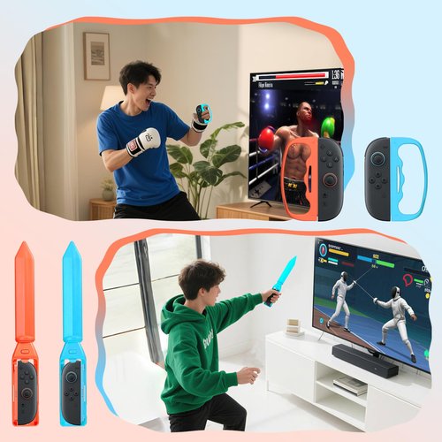 Switch 2 Sports Accessories Bundle/18-in-1 Switch Sports Accessories Bundle for Switch 2 Joy-Con with Tennis, Golf, Bowling, Sword Props, Leg & Wrist Straps-Motion Control Game Kit for Sports&Fitness