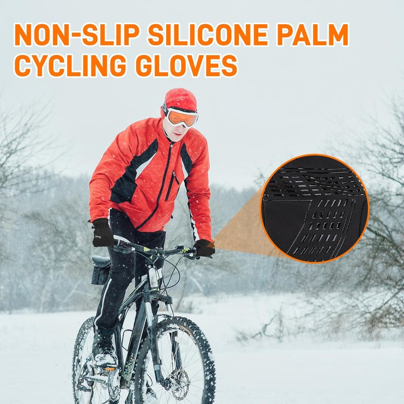 ihuan Winter Gloves for Men Women, Waterproof Warm Ski Snow Gloves Cold Weather, Thermal Touchscreen Skiing, Snowboarding, Motorcycle Running Driving Hiking Cycling Stocking Stuffers