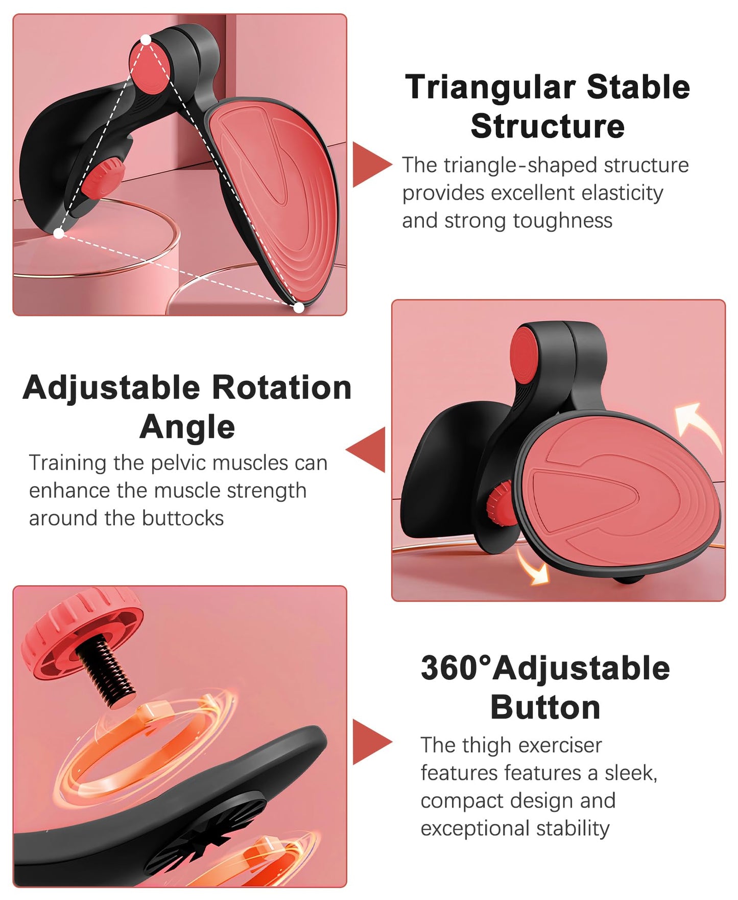 Kegel Exerciser, Pelvic Floor Muscle Exercise Devices for Women, Inner Thigh Exerciser Leg Workout Equipment Thigh Trainer for Male Hip Trimmer Inner Thigh Toner Workout